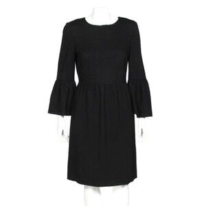 CLUB MONACO Black Bell Sleeve Loalla Ponte Modern Dress size 8 /820